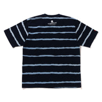 INDIGO DISCHARGE PRINT RELAXED FIT TEE MENS