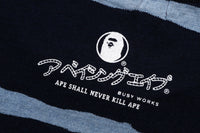 INDIGO DISCHARGE PRINT RELAXED FIT TEE MENS