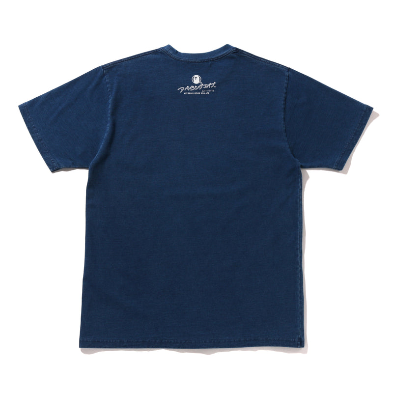 APE HEAD INDIGO TEE MENS