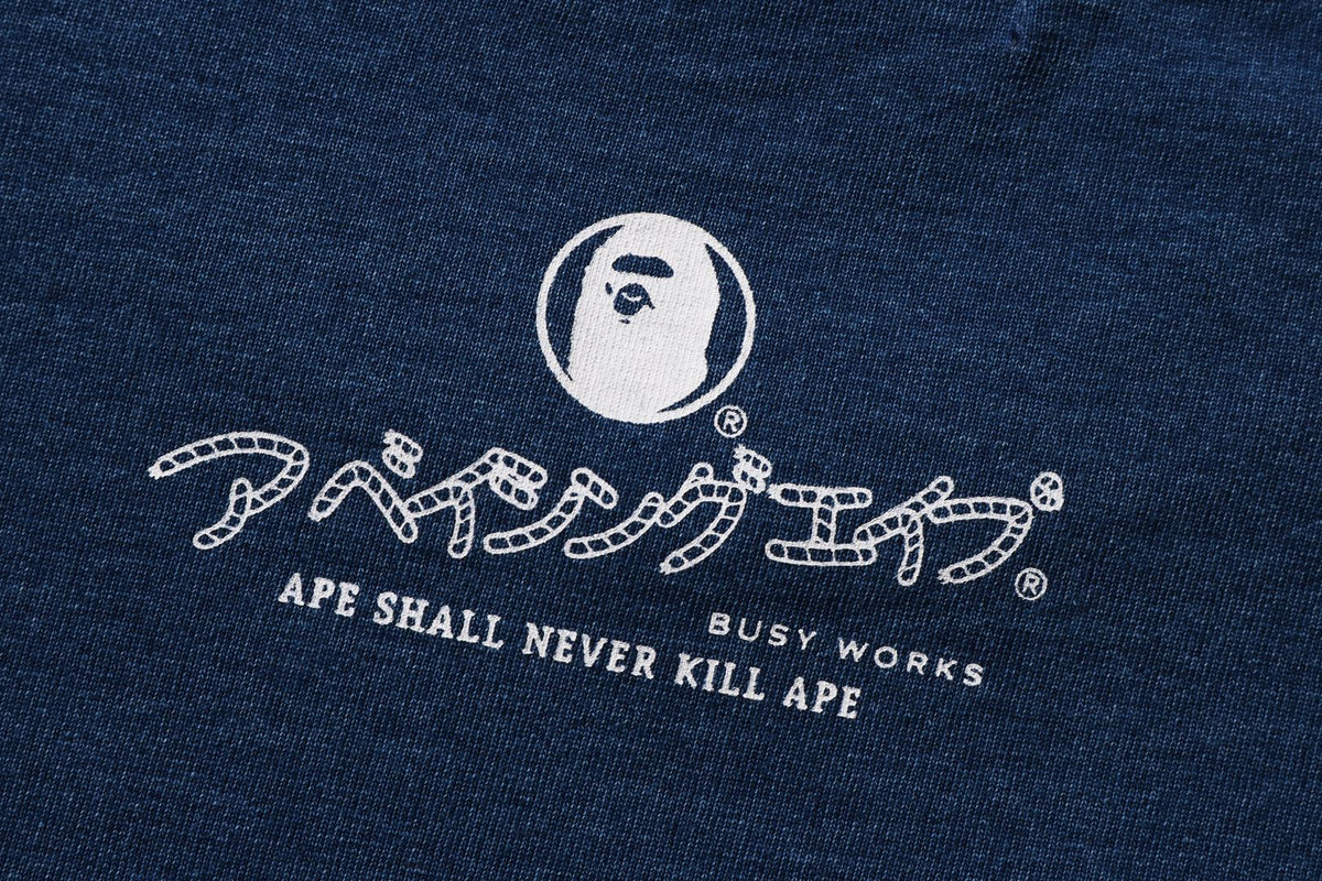 APE HEAD INDIGO TEE MENS