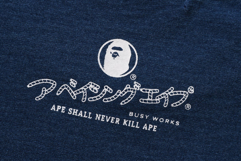 APE HEAD INDIGO TEE MENS