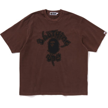 BAPE CHECK WGM APE HEAD OVERLAP TEE MENS