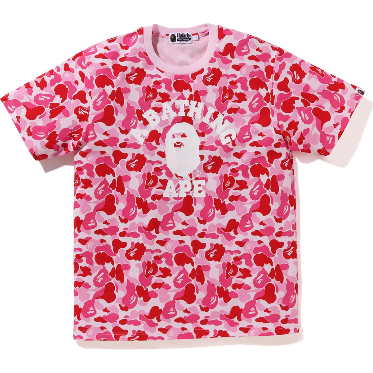 Bape College Pink Camo Tee Shirt Size good Large