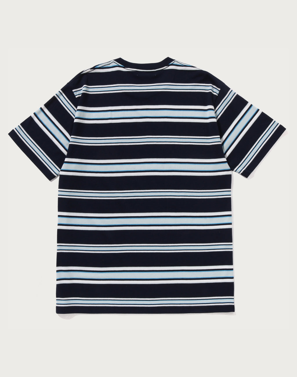 BAPE MENS APE HEAD COLLEGE STRIPE TEE