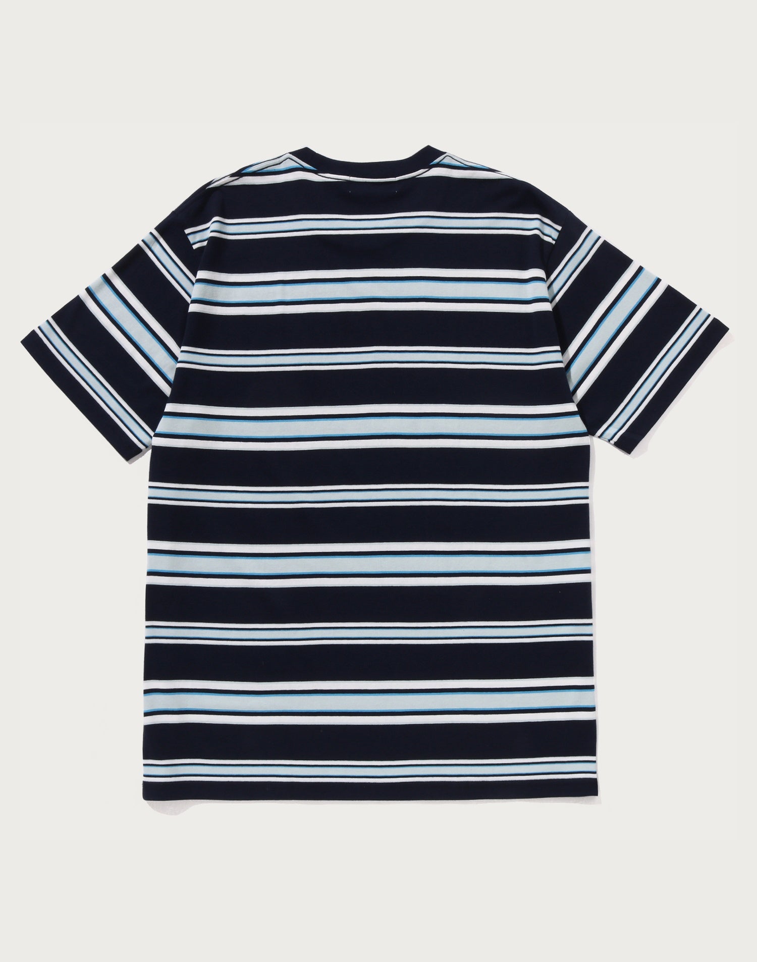 BAPE MENS APE HEAD COLLEGE STRIPE TEE