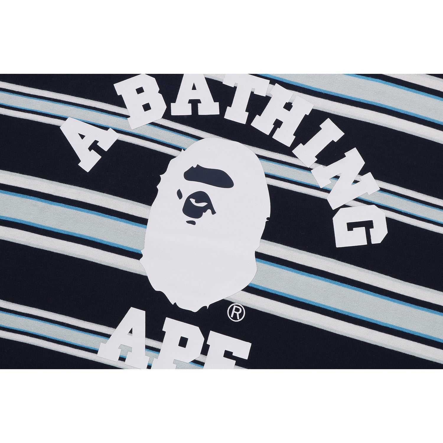 BAPE MENS APE HEAD COLLEGE STRIPE TEE – us.bape.com
