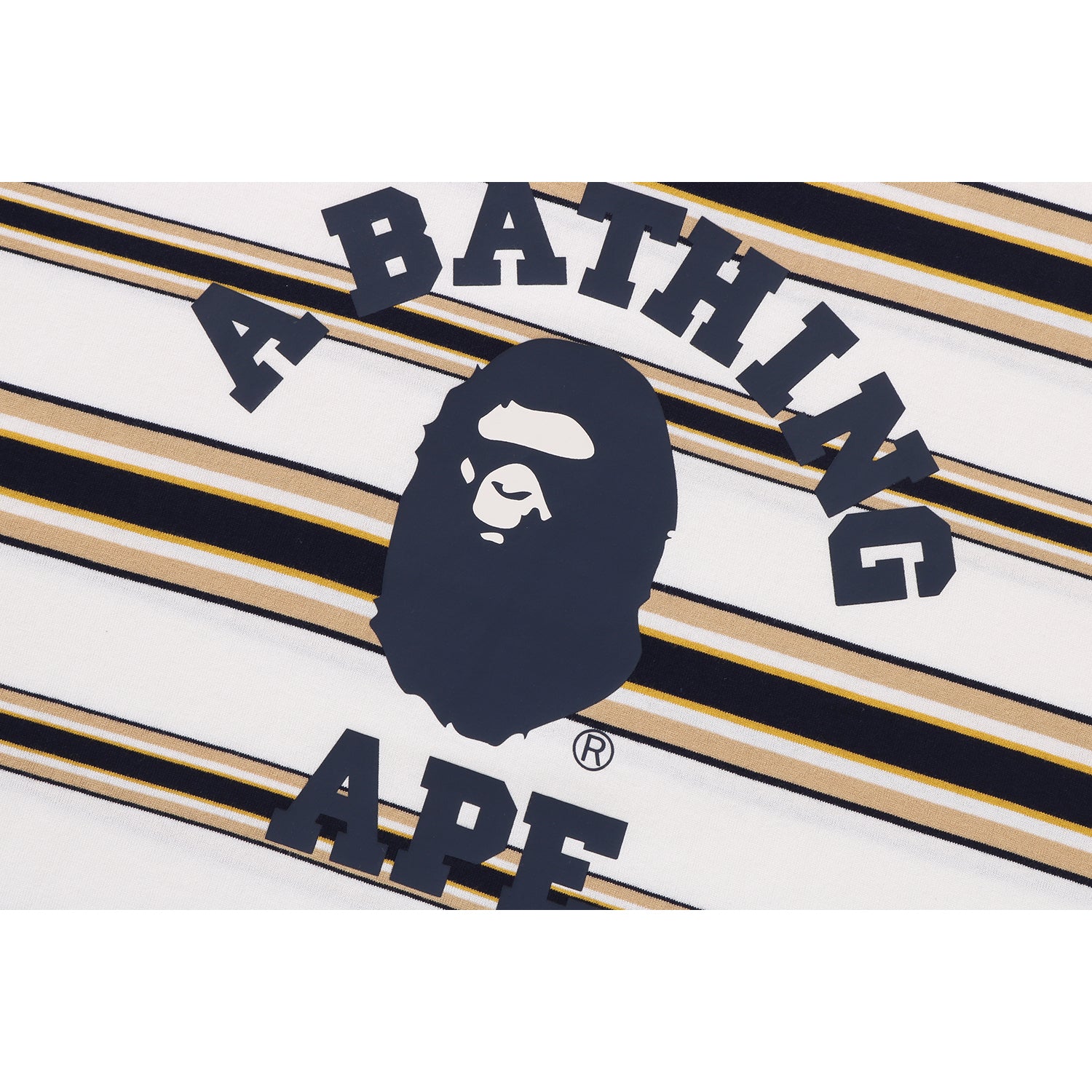BAPE MENS APE HEAD COLLEGE STRIPE TEE – us.bape.com