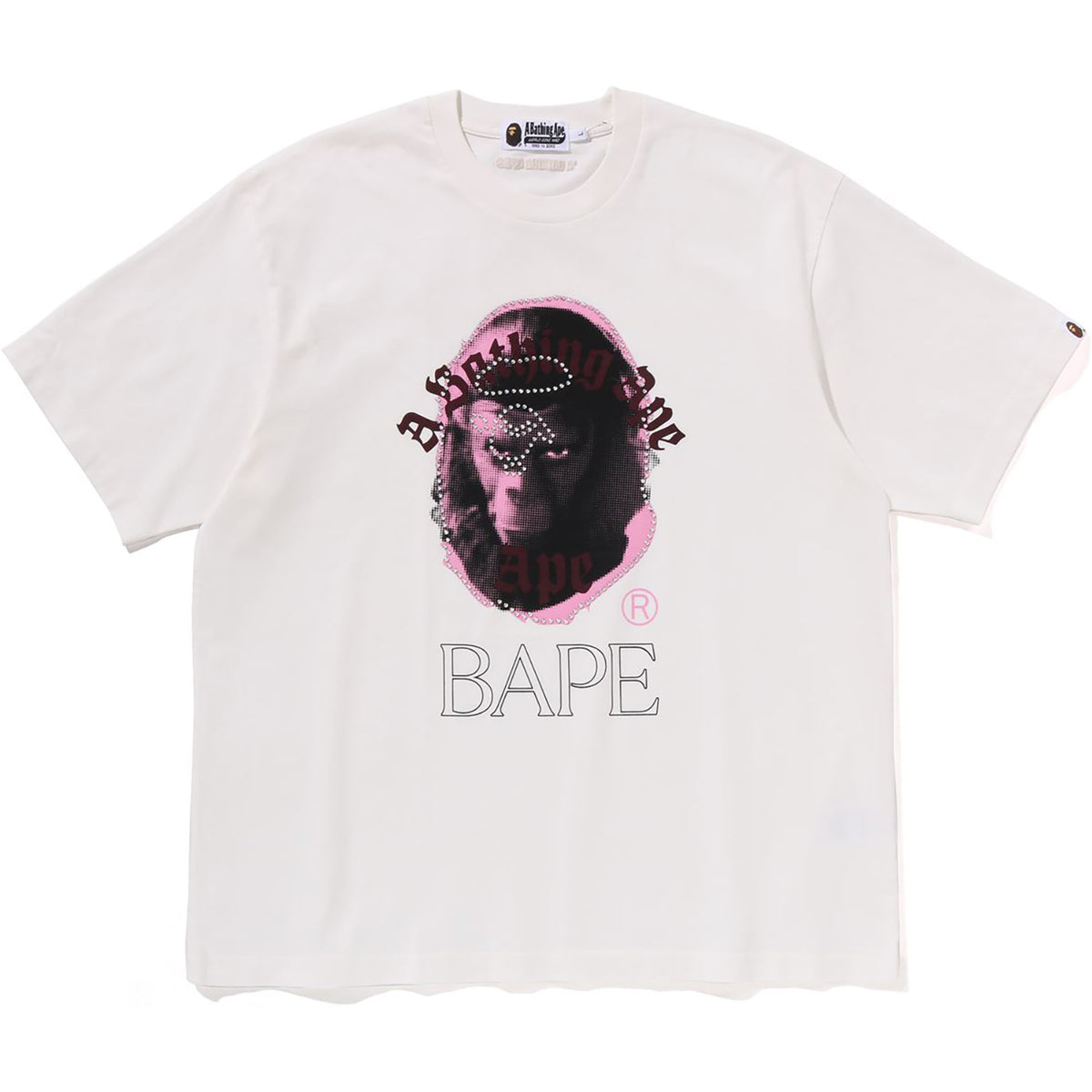 GARMENT DYE RHINESTONE APE HEAD RELAXED FIT TEE MENS