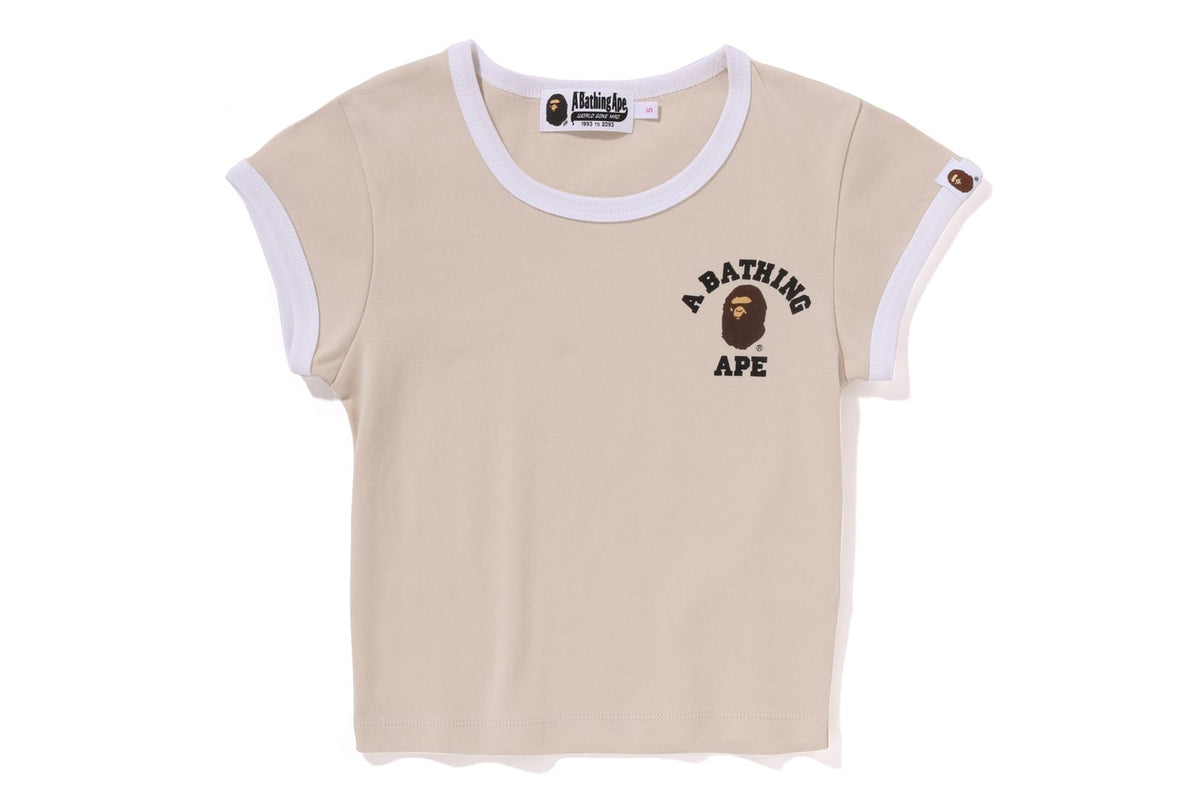 COLLEGE CROPPED TRIM TEE LADIES