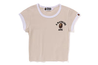 COLLEGE CROPPED TRIM TEE LADIES
