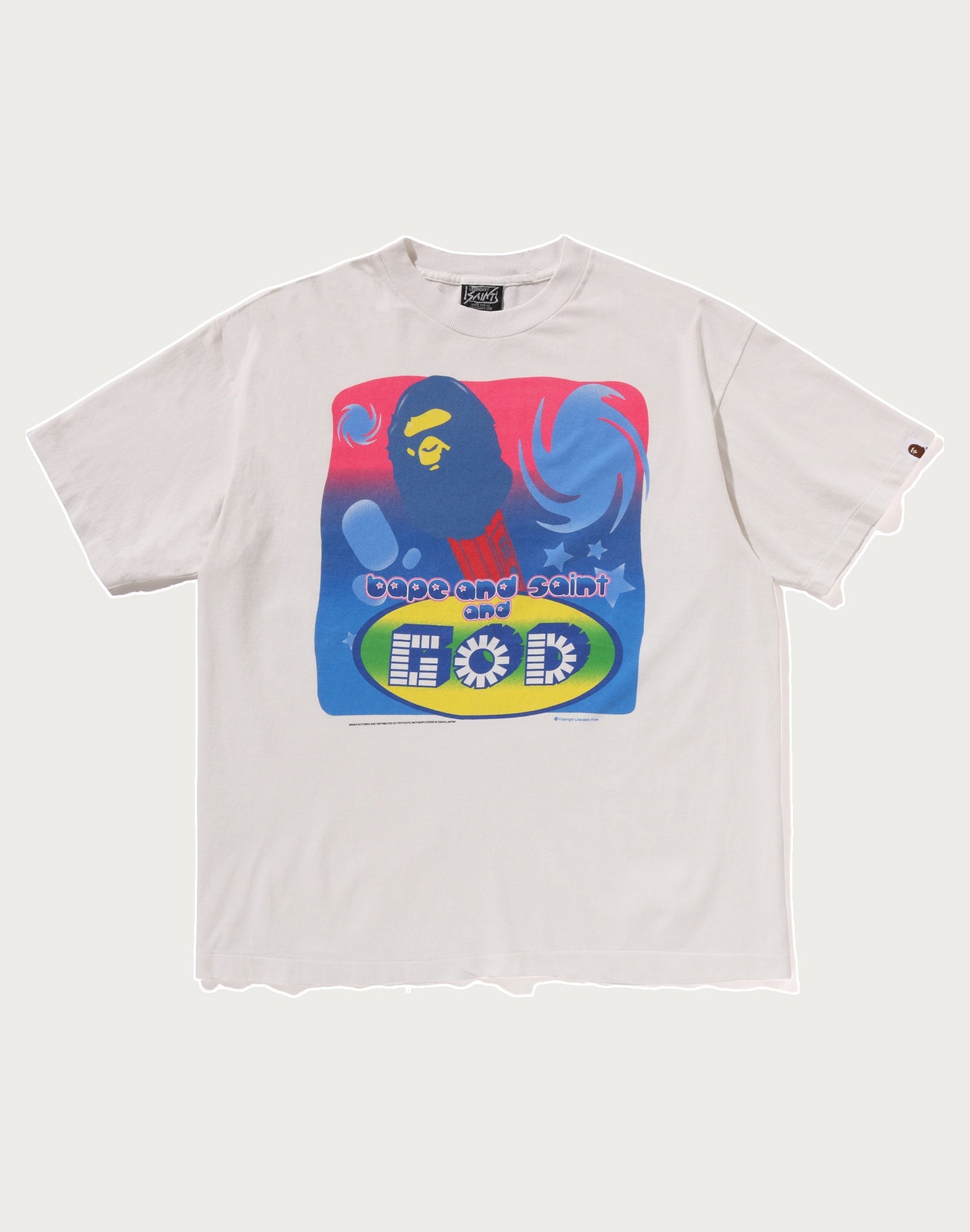 BAPE X SAINT MXXXXXX GOD TEE MENS