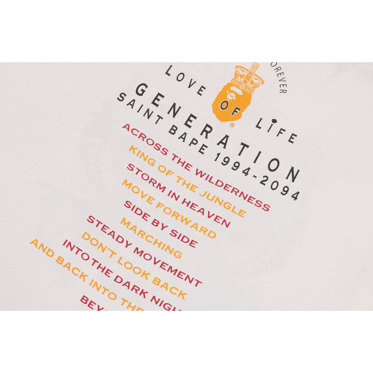 BAPE X SAINT MXXXXXX GENERATION TEE MENS