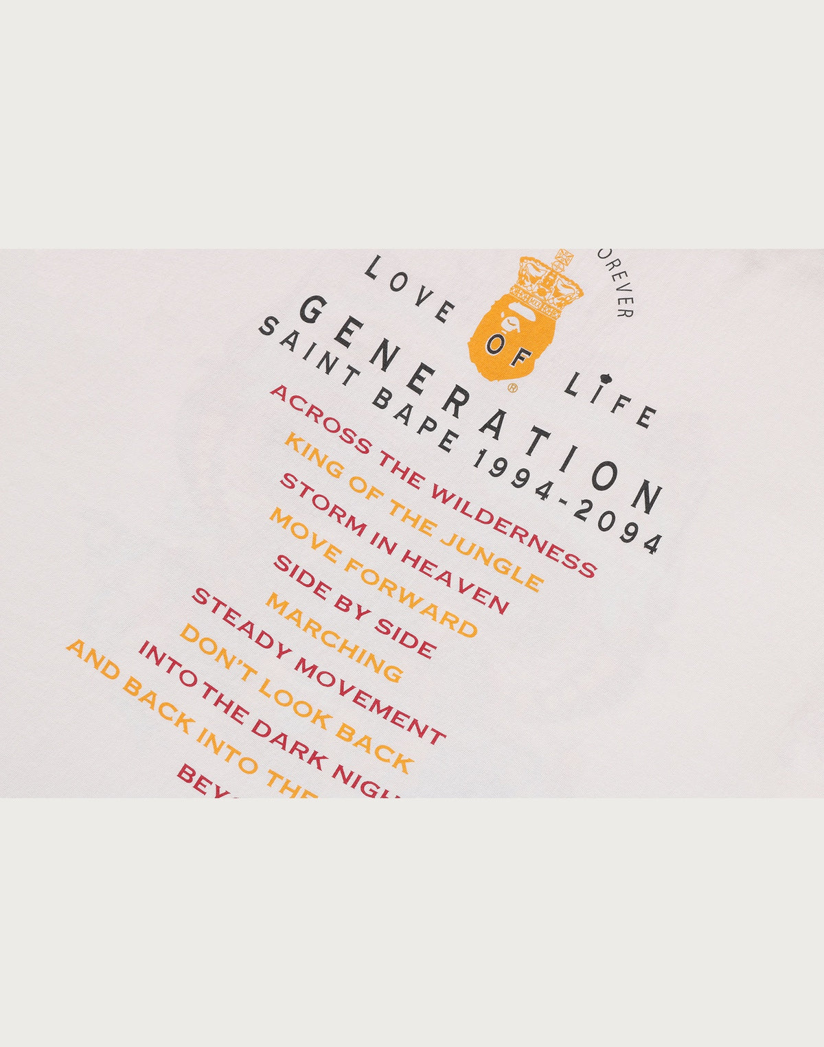 BAPE X SAINT MXXXXXX GENERATION TEE MENS