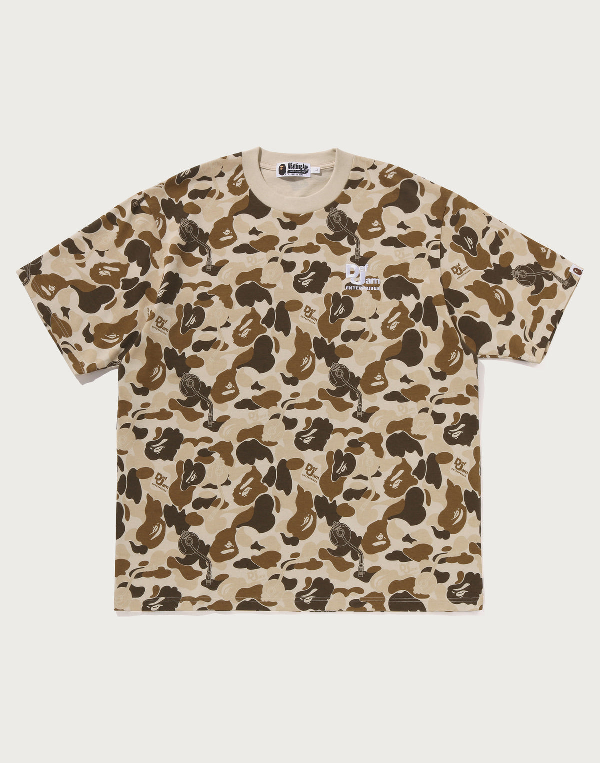 BAPE X DEF JAM CAMO RELAXED FIT TEE MENS