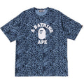 WILD LEOPARD PATTERN COLLEGE RELAXED FIT TEE MENS