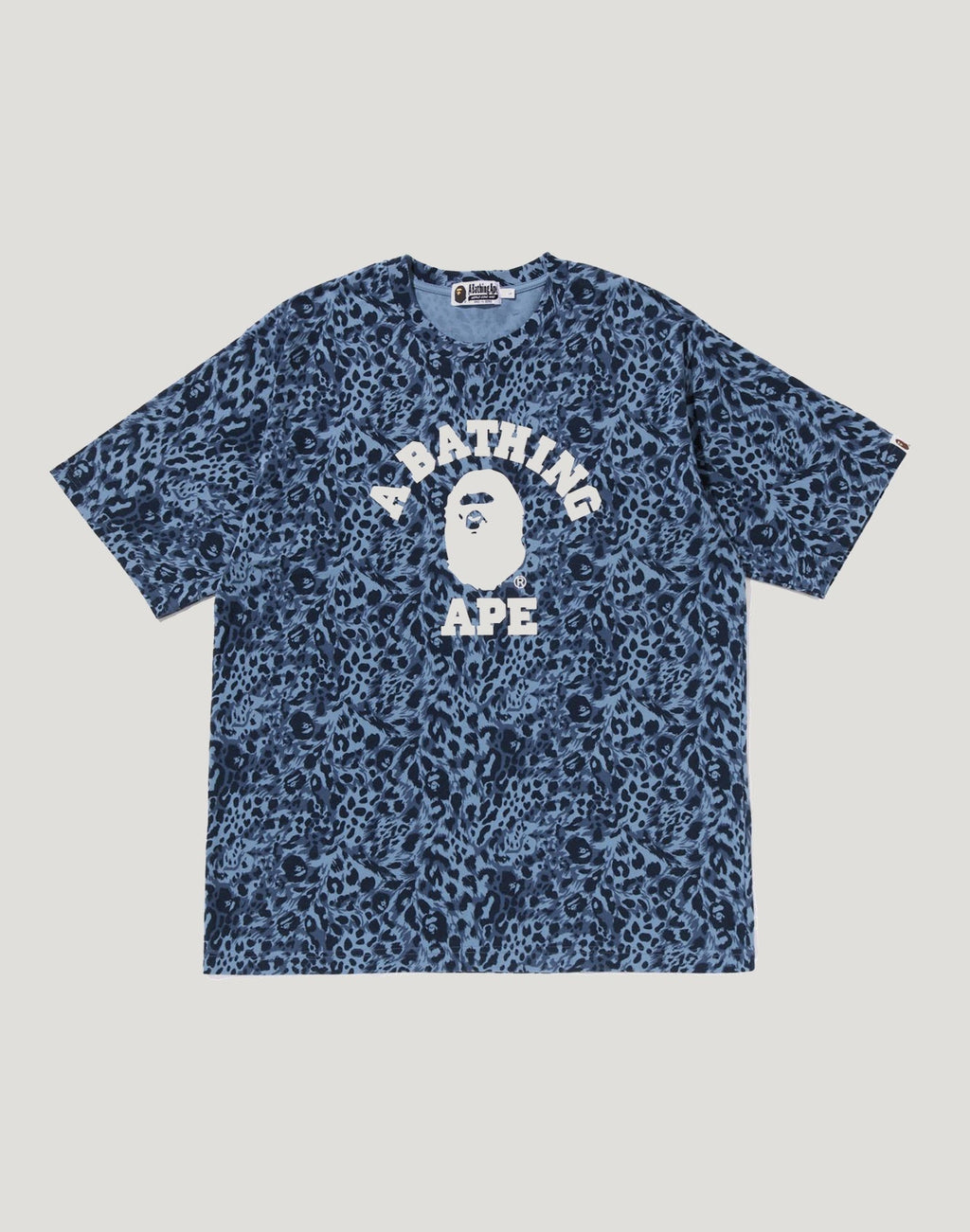 WILD LEOPARD PATTERN COLLEGE RELAXED FIT TEE MENS