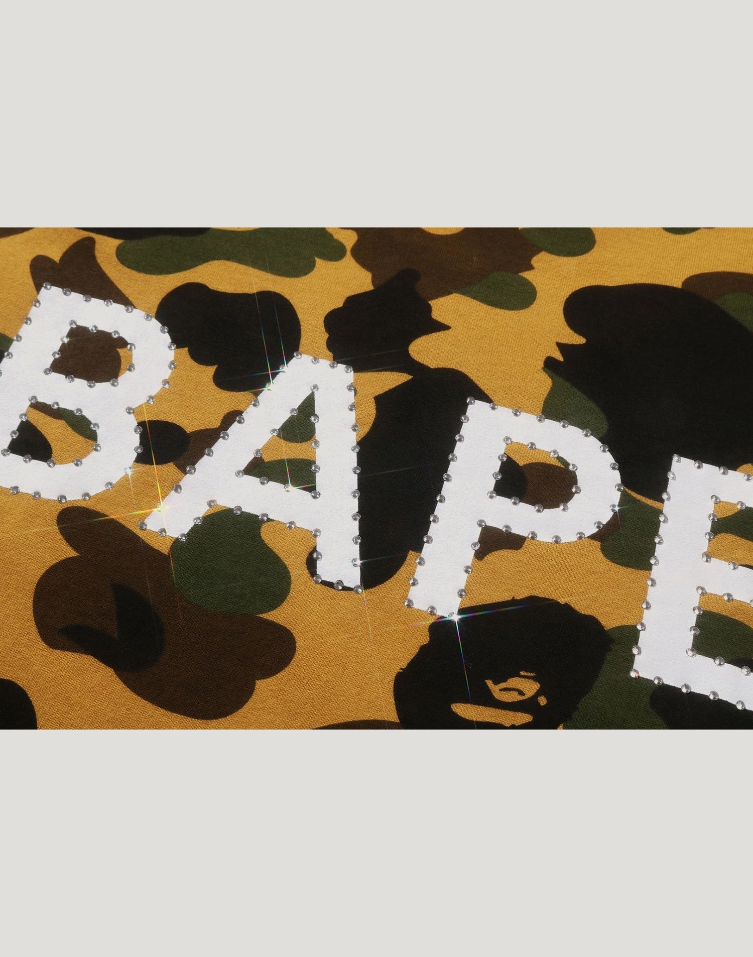 1ST CAMO BAPE RHINESTONE TEE MENS