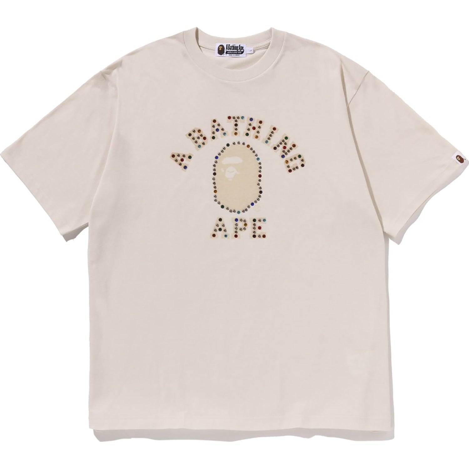 COLOR STONE COLLEGE RELAXED FIT TEE MENS - BAPE Men's Cotton Tee