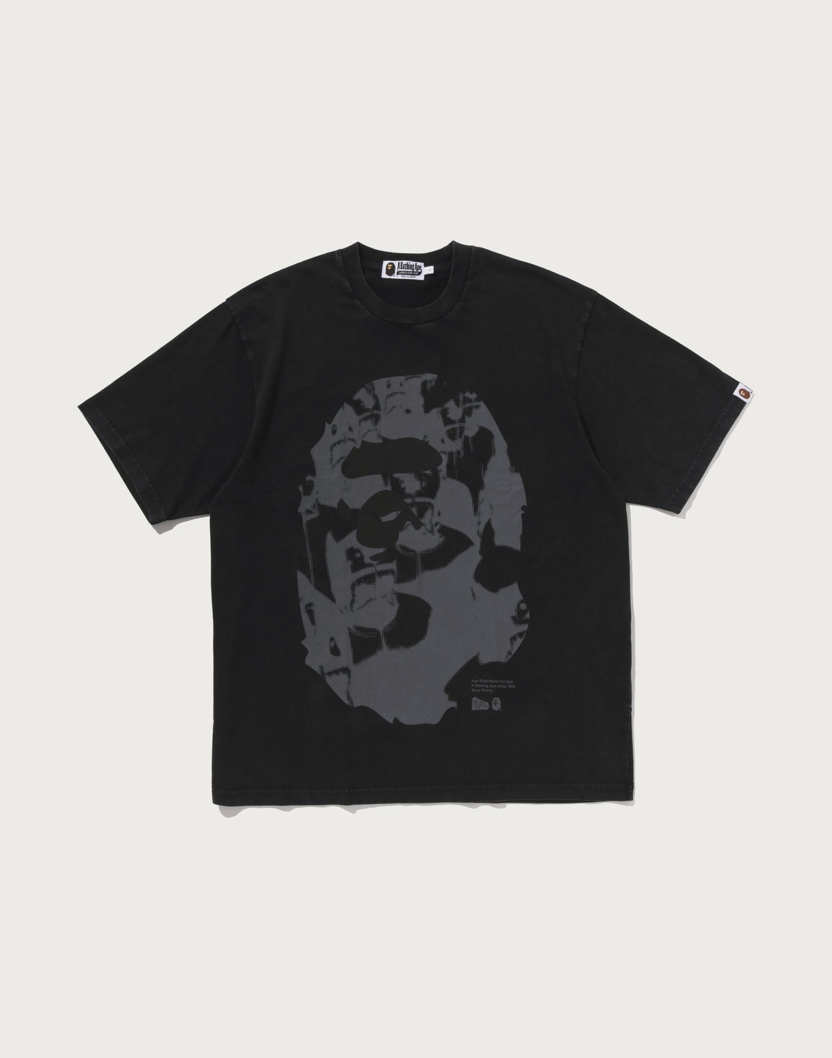 APE HEAD HEAVY WASHED RELAXED FIT TEE MENS