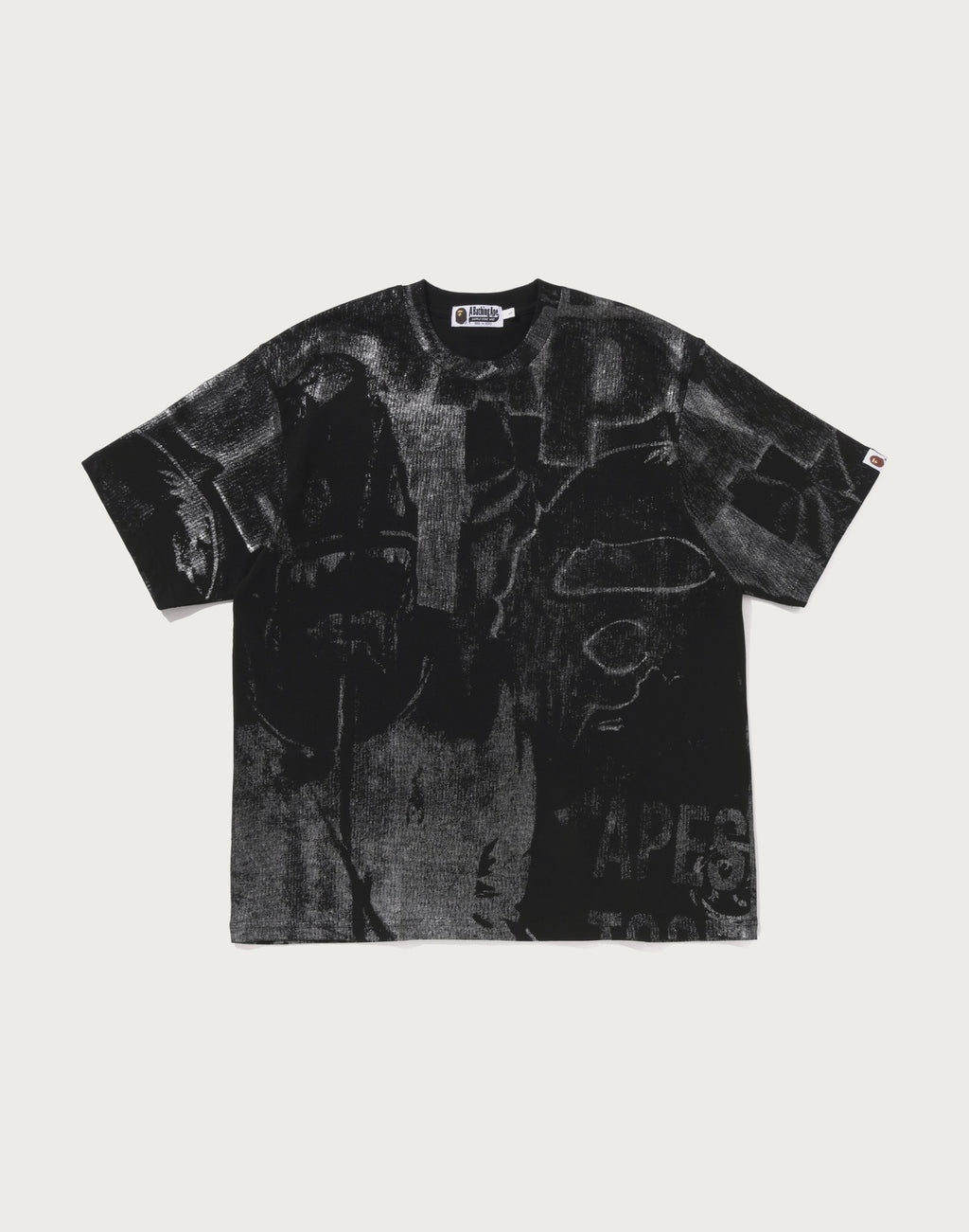METALLIC COATED OVERALL PRINT RELAXED FIT TEE MENS