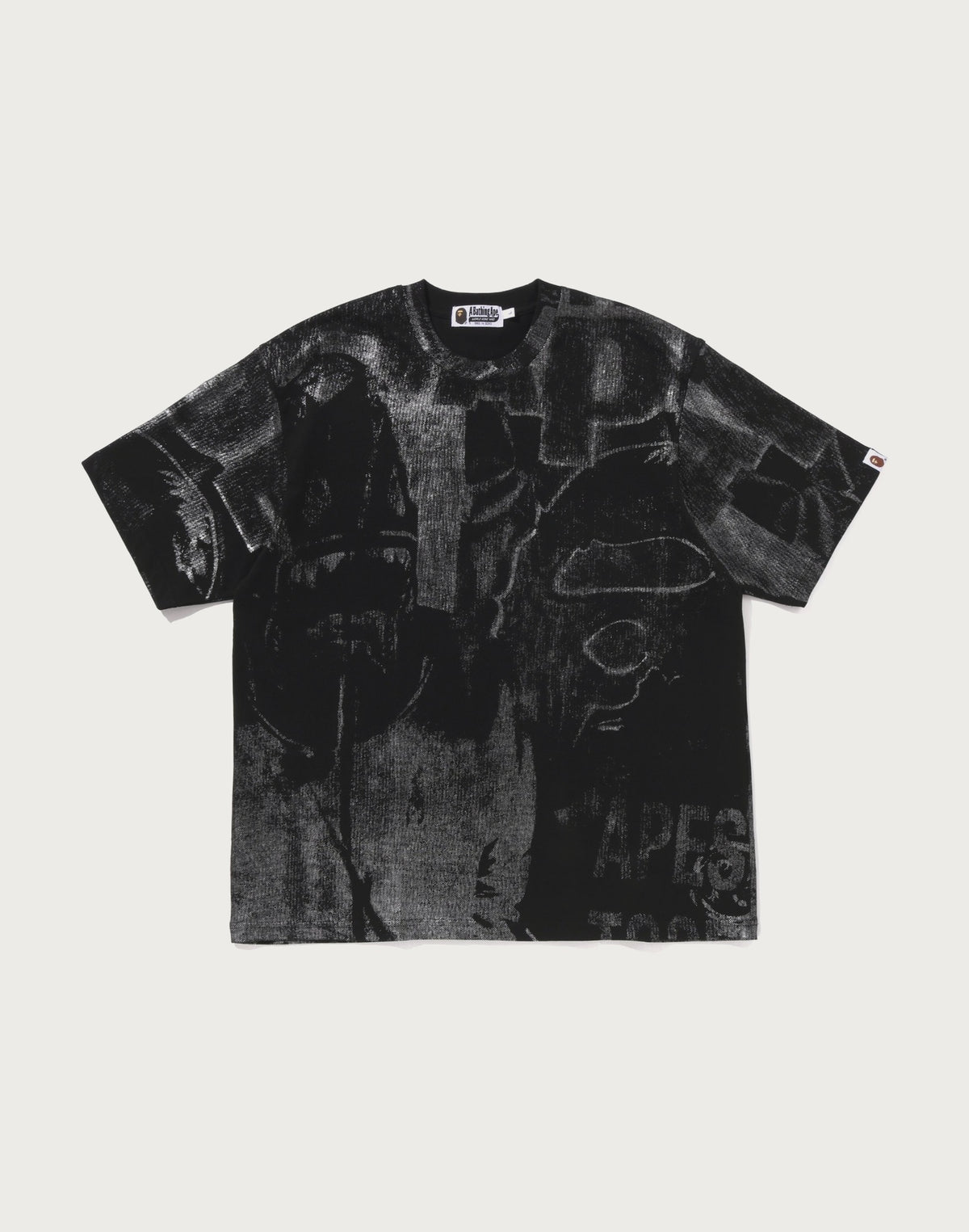 METALLIC COATED OVERALL PRINT RELAXED FIT TEE MENS