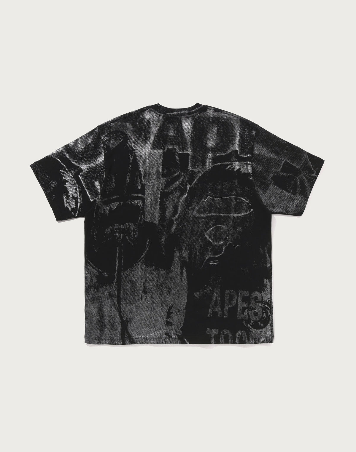 METALLIC COATED OVERALL PRINT RELAXED FIT TEE MENS