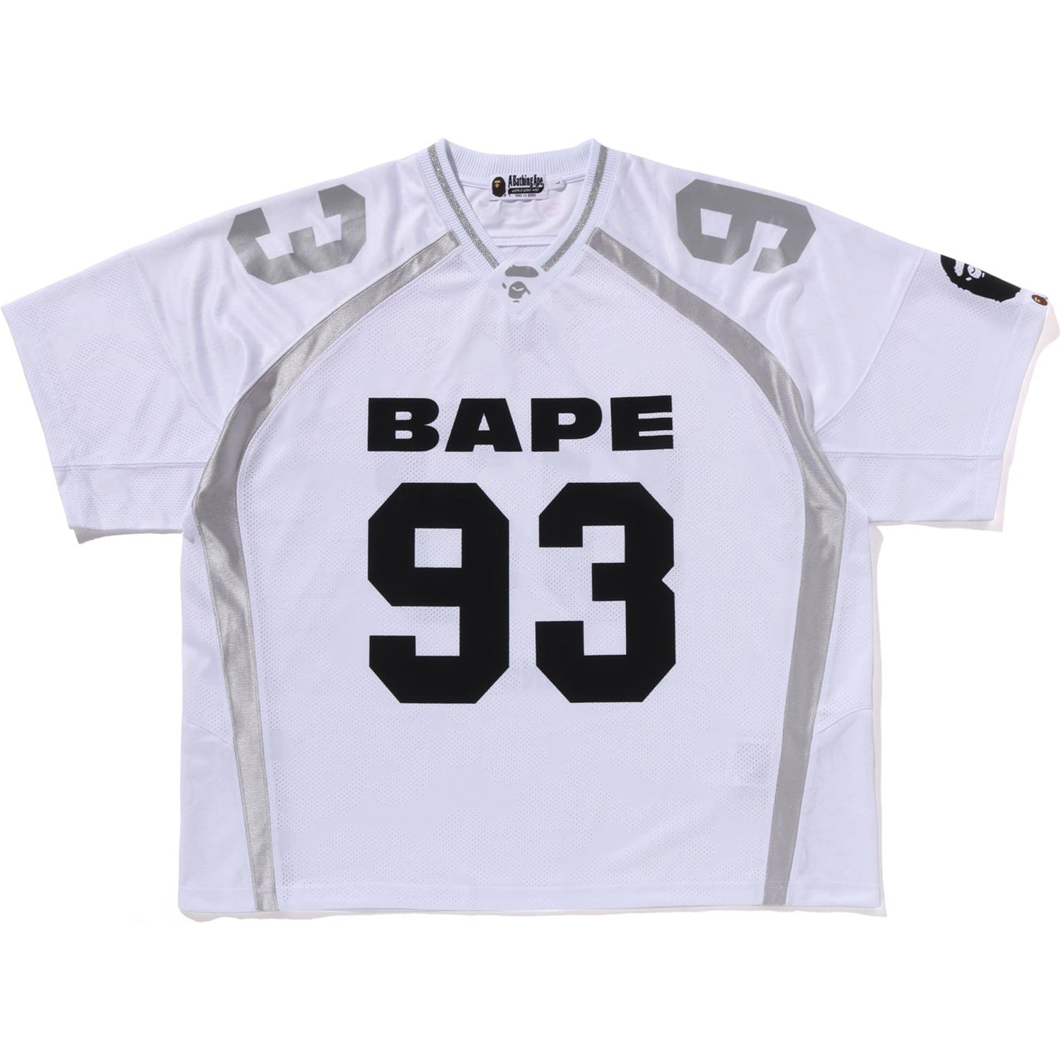 LINE CAMO JACQUARD RELAXED FIT FOOTBALL JERSEY MENS – us.bape.com