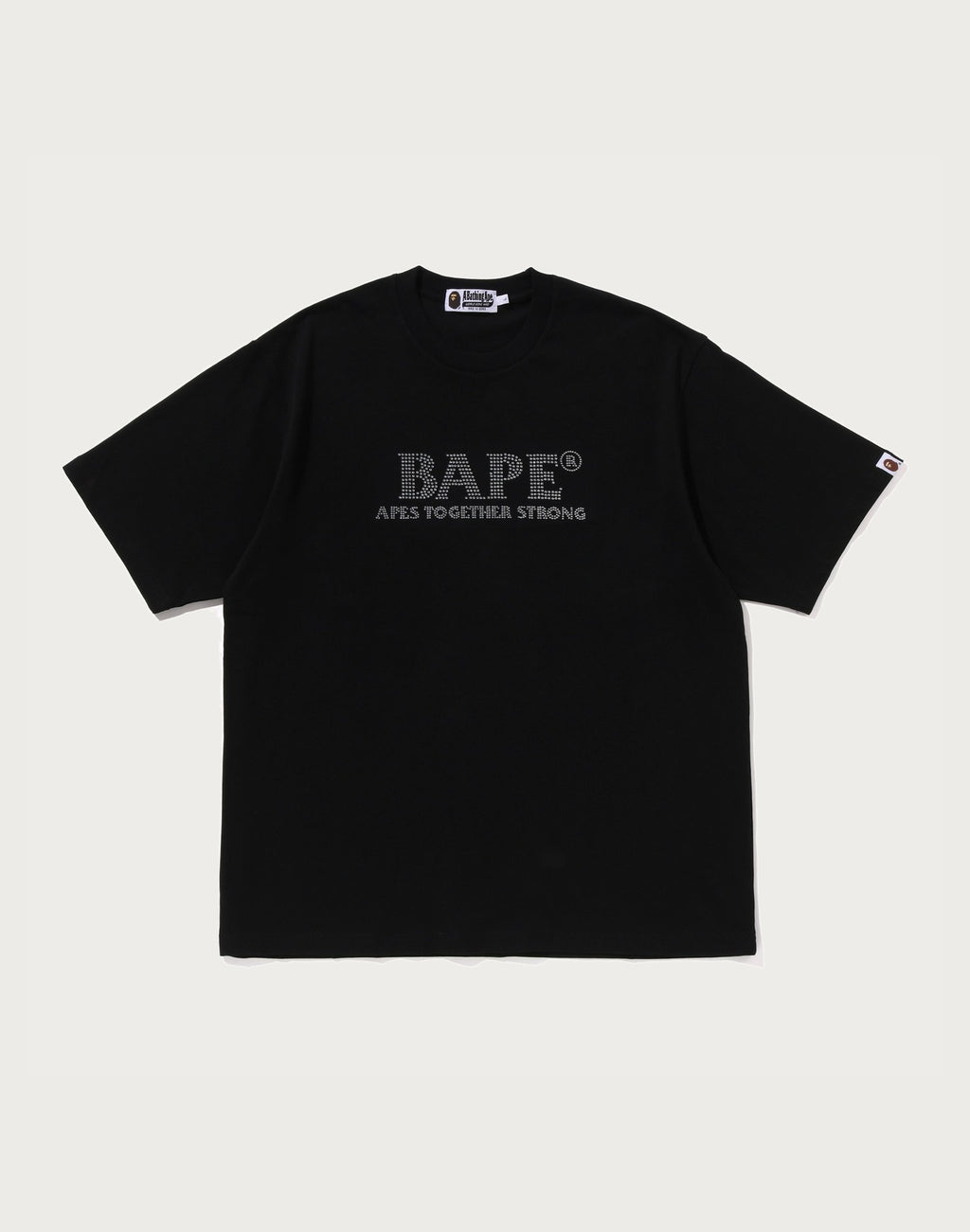 RHINESTONE BAPE LOGO RELAXED FIT TEE MENS