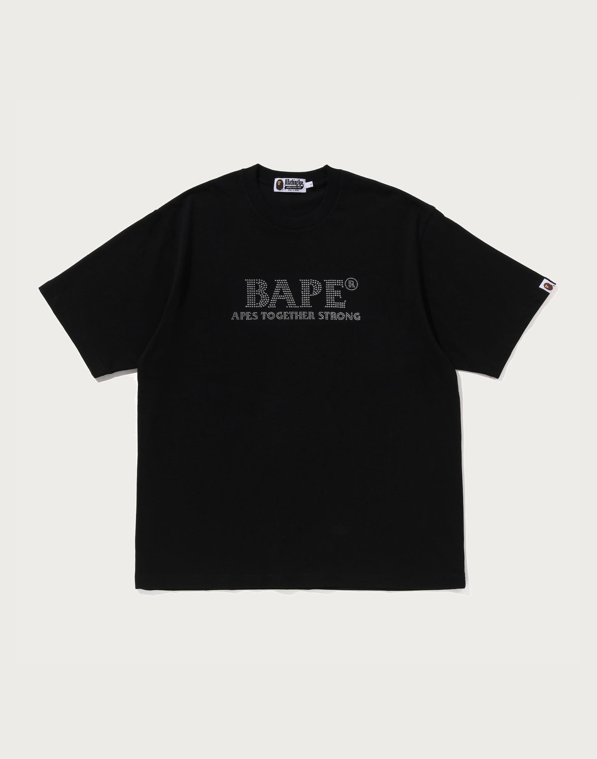 RHINESTONE BAPE LOGO RELAXED FIT TEE MENS
