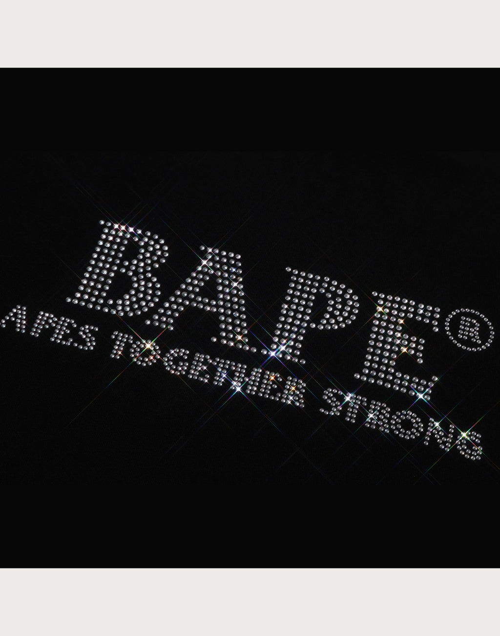 RHINESTONE BAPE LOGO RELAXED FIT TEE MENS