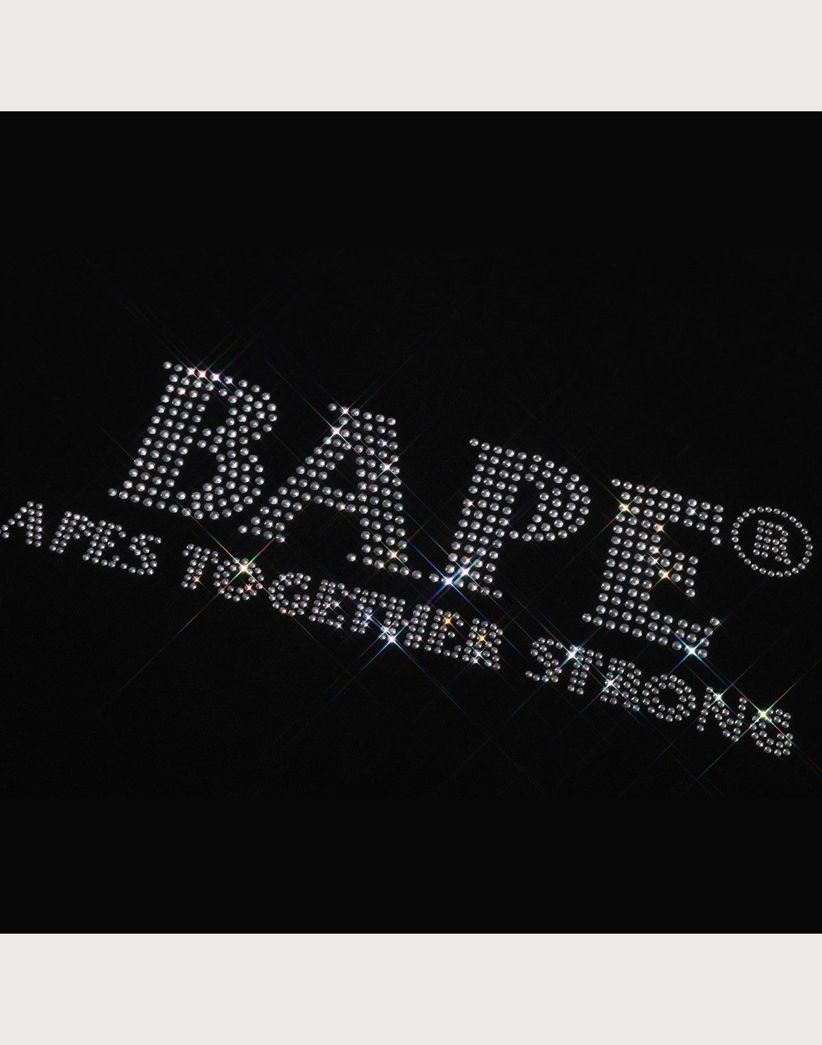 RHINESTONE BAPE LOGO RELAXED FIT TEE MENS