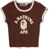 COLLEGE CROPPED TRIM TEE LADIES