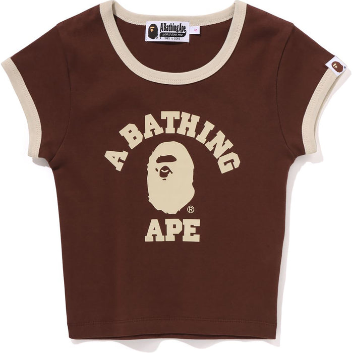 COLLEGE CROPPED TRIM TEE LADIES