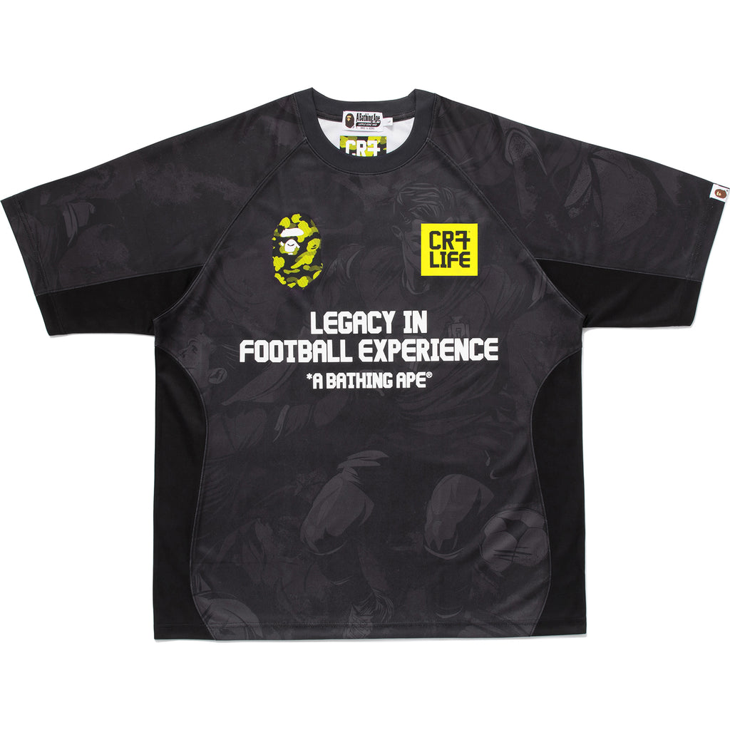 BAPE X CR7 LIFE ALL OVER PRINT MULTI LOGO RELAXED FIT JERSEY MENS