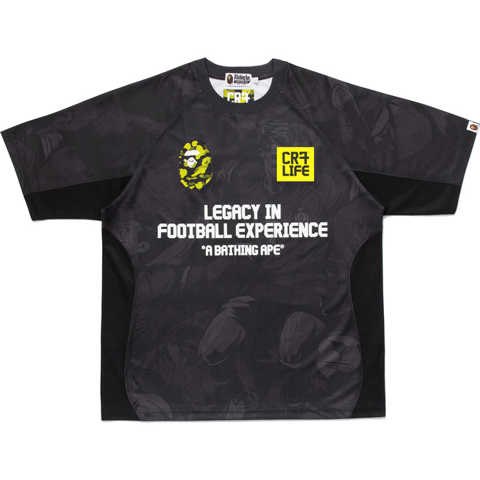 BAPE X CR7 LIFE ALL OVER PRINT MULTI LOGO RELAXED FIT JERSEY MENS