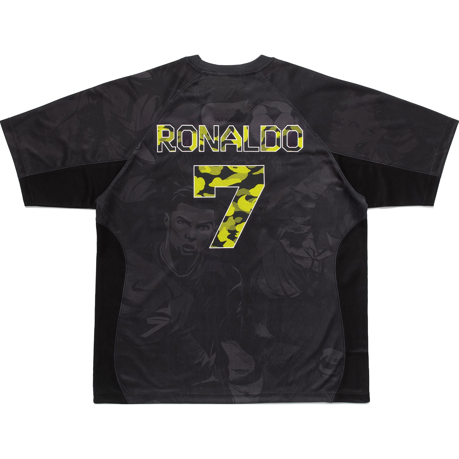 BAPE X CR7 LIFE ALL OVER PRINT MULTI LOGO RELAXED FIT JERSEY MENS