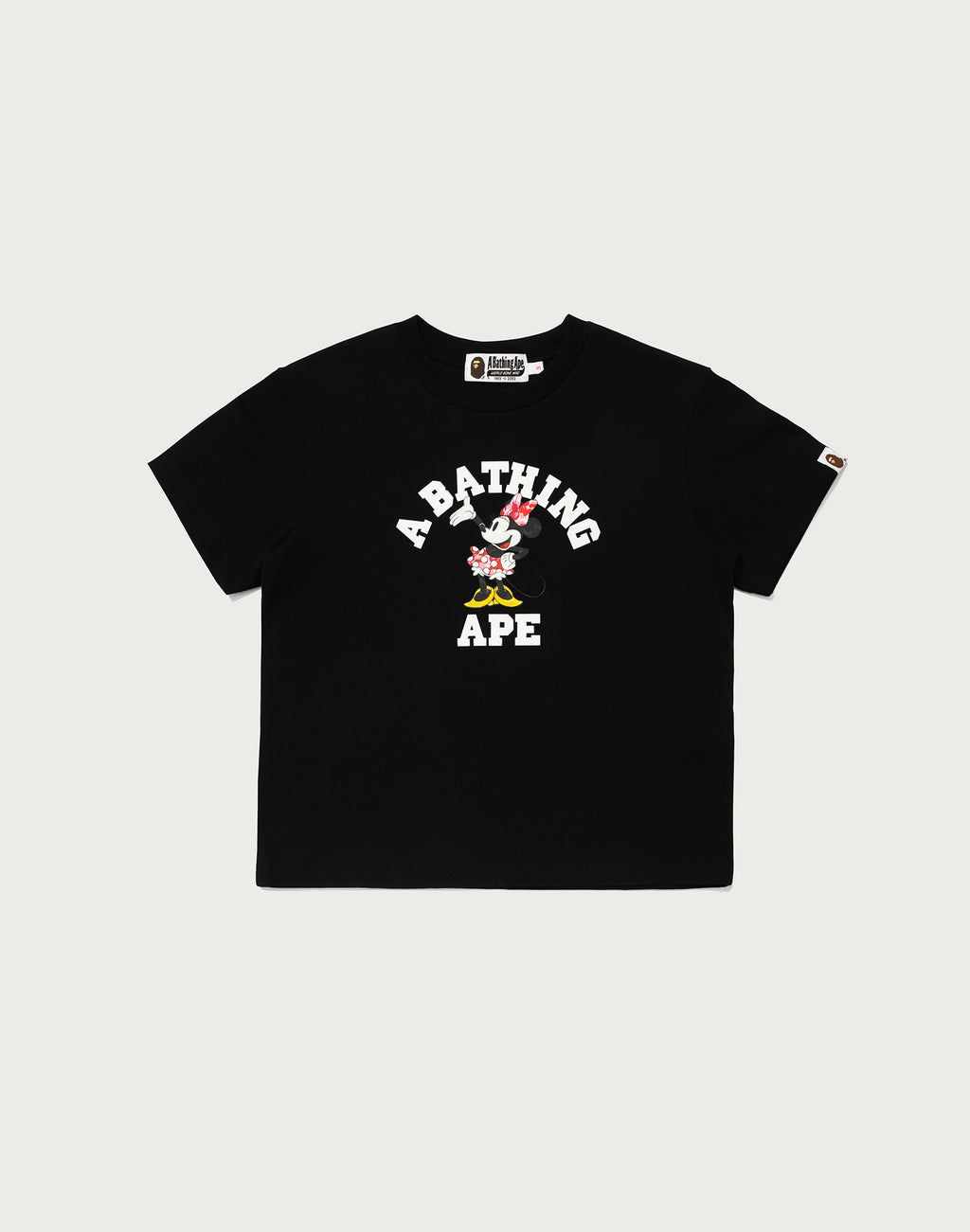 BAPE X DISNEY MINNIE MOUSE COLLEGE MINI TEE LADIES