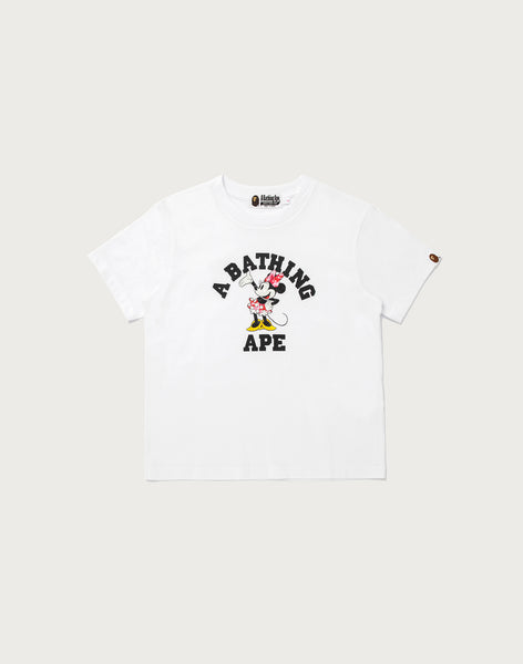 トップス BAPE DISNEY MINNIE MOUSE COLLEGE MINI BAPE X DISNEY MINNIE MOUSE COLLEGE MINI TEE LADIES – us.bape.com