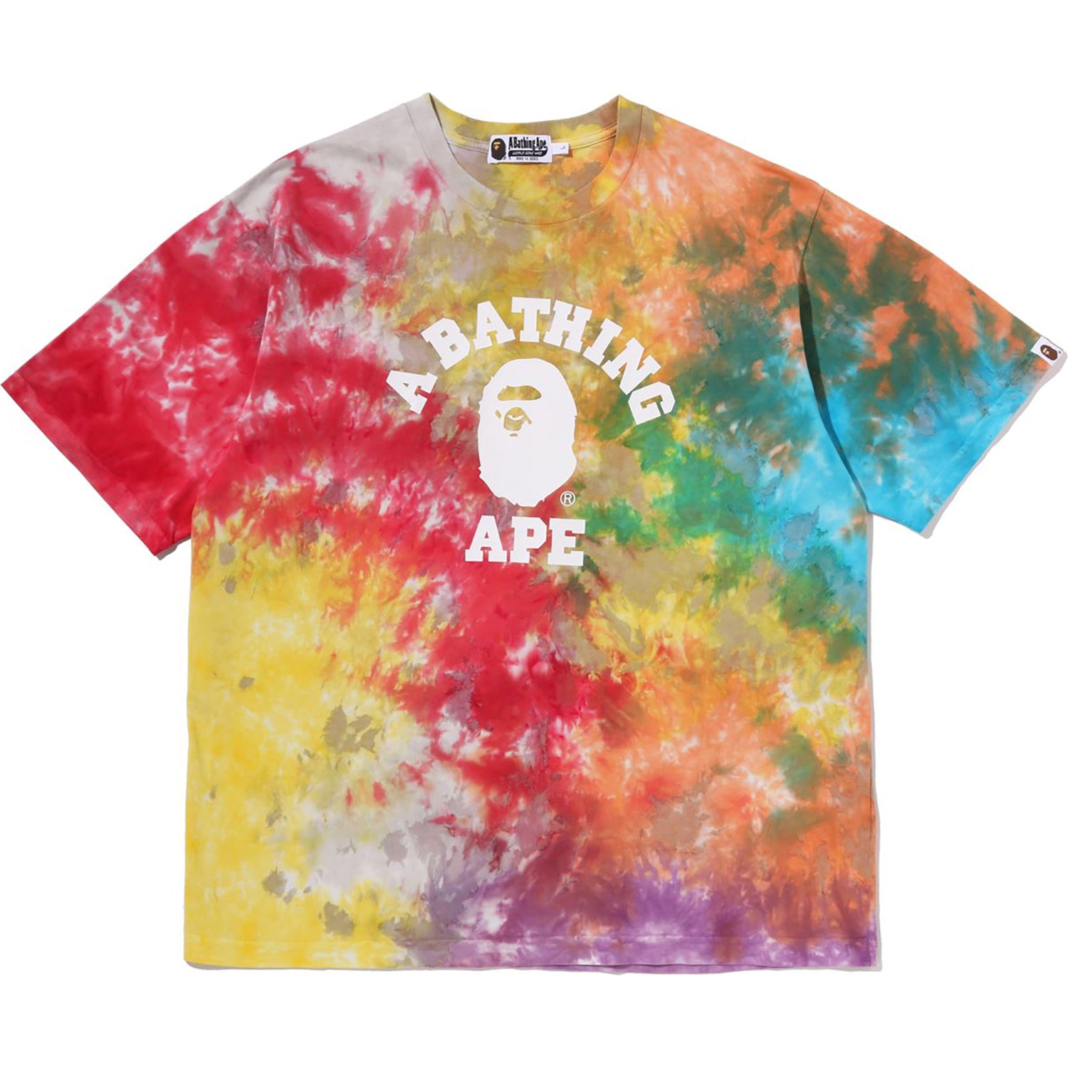 TIE DYE COLLEGE RELAXED FIT TEE MENS