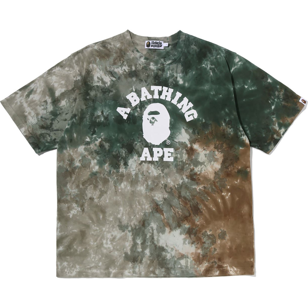 TIE DYE COLLEGE RELAXED FIT TEE MENS