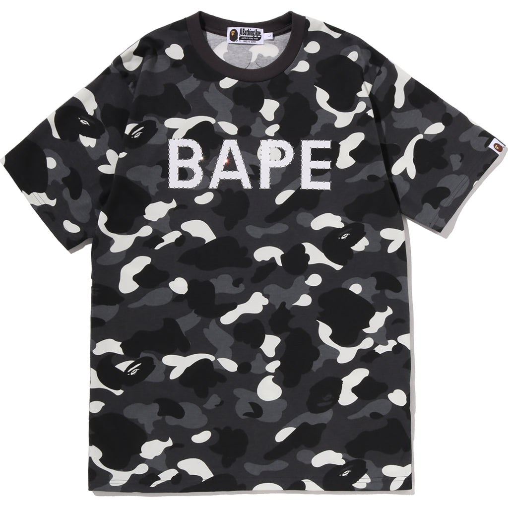 CITY CAMO RHINESTONE BAPE LOGO TEE MENS