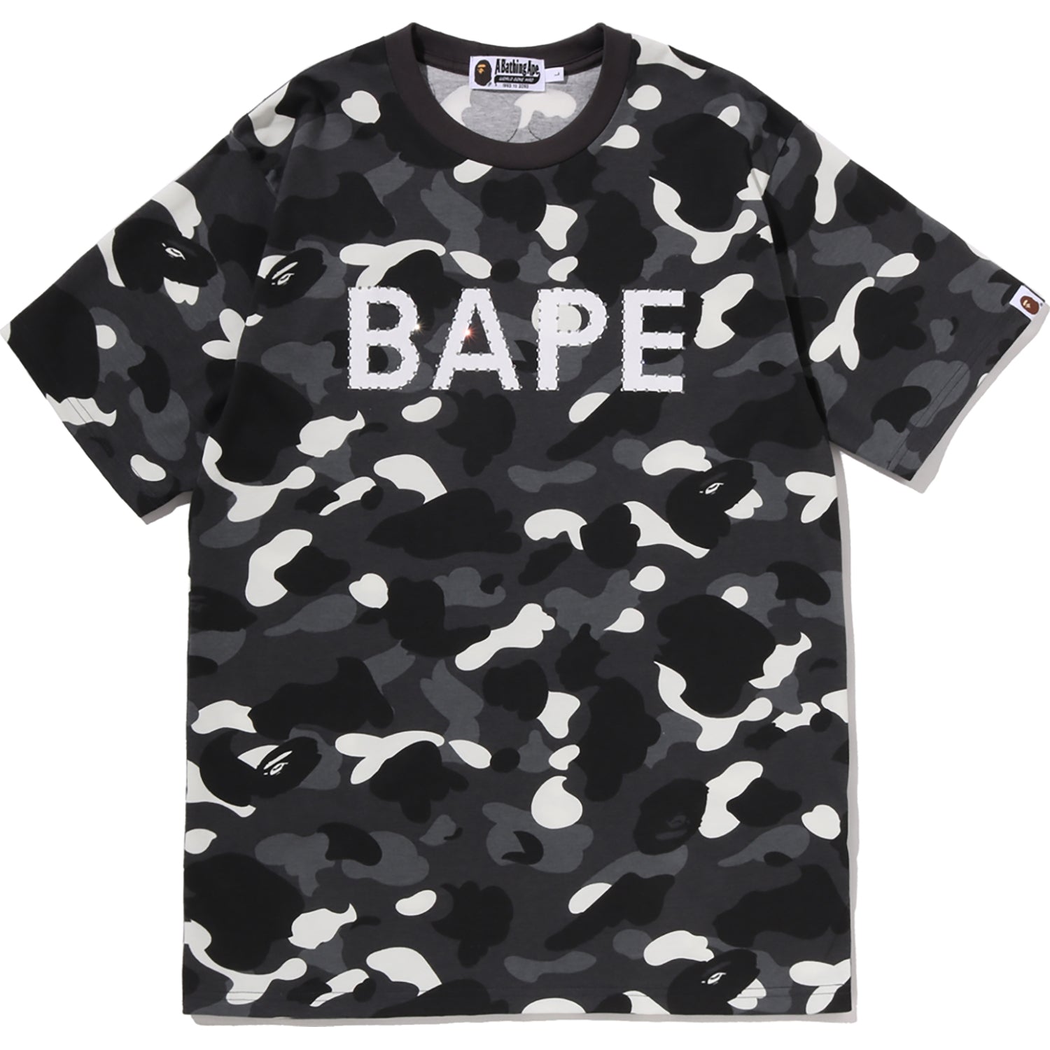 CITY CAMO RHINESTONE BAPE LOGO TEE MENS