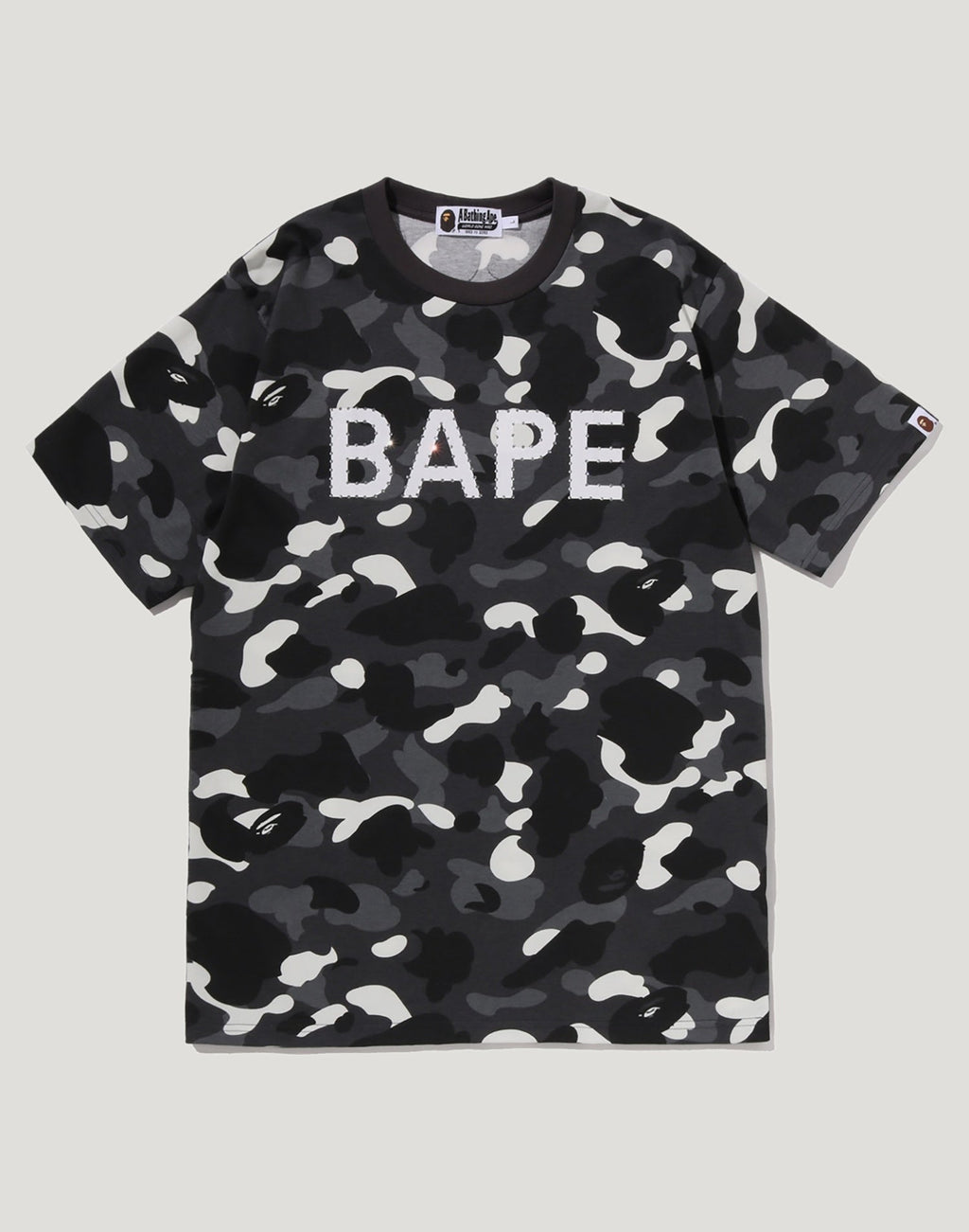 CITY CAMO RHINESTONE BAPE LOGO TEE MENS