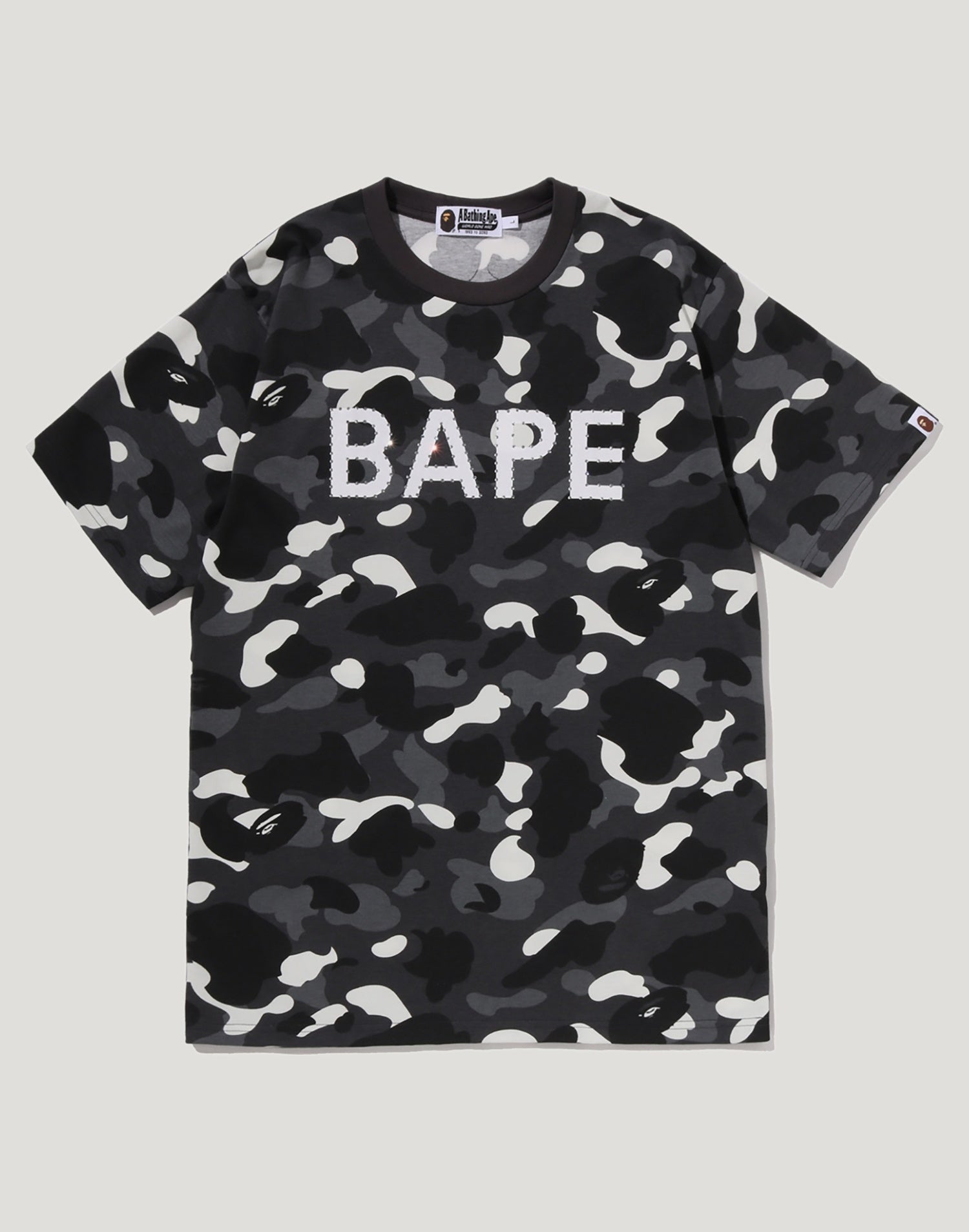 CITY CAMO RHINESTONE BAPE LOGO TEE MENS