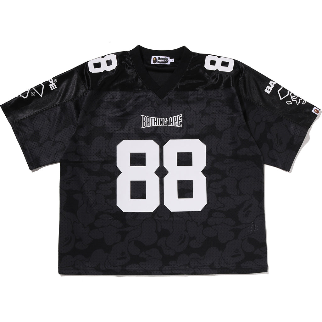 SOLID CAMO MULTI LOGO RELAXED FIT FOOTBALL JERSEY TEE MENS