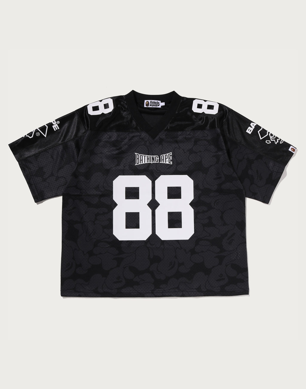 SOLID CAMO MULTI LOGO RELAXED FIT FOOTBALL JERSEY TEE MENS