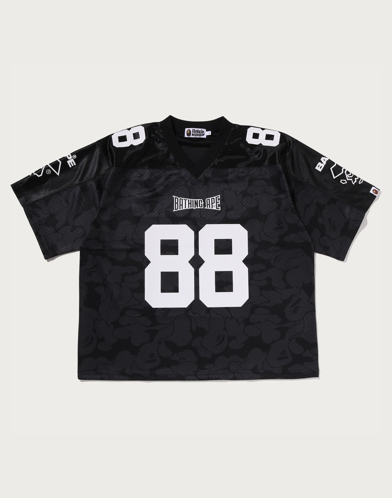 SOLID CAMO MULTI LOGO RELAXED FIT FOOTBALL JERSEY TEE MENS