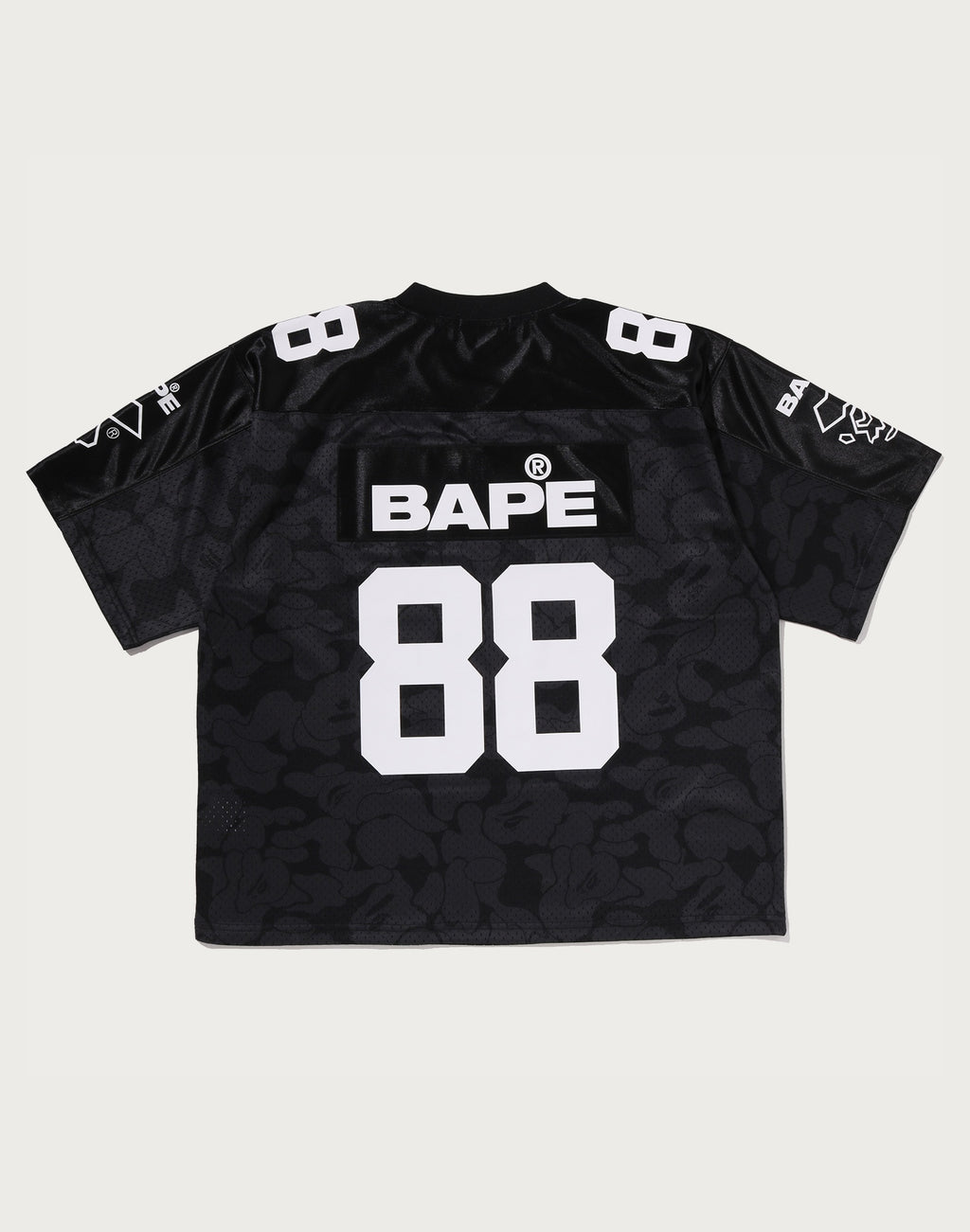 SOLID CAMO MULTI LOGO RELAXED FIT FOOTBALL JERSEY TEE MENS