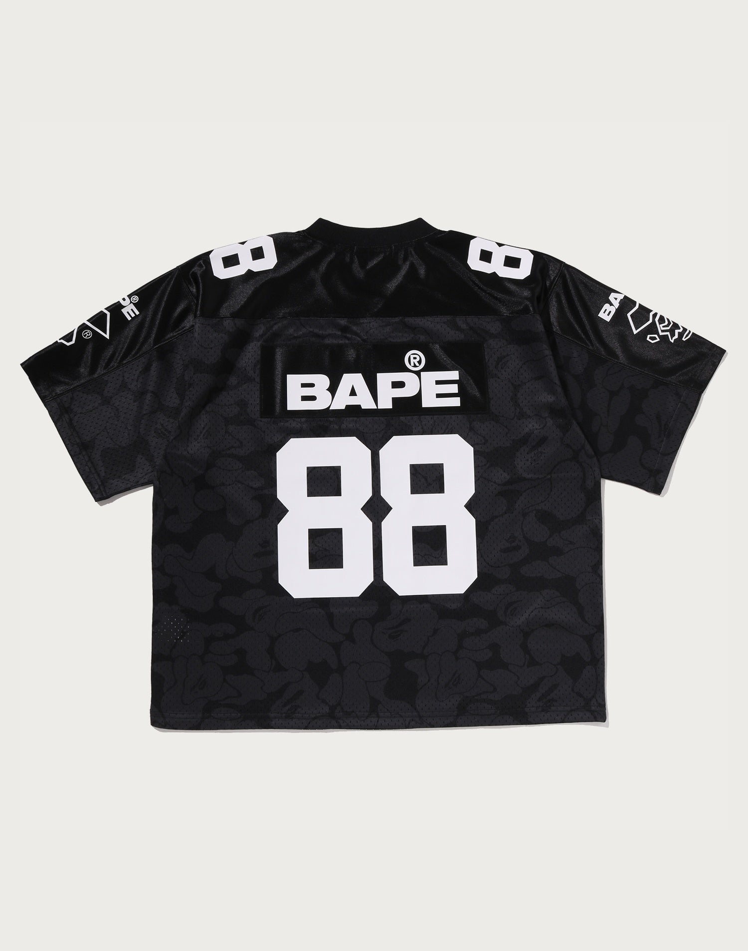 SOLID CAMO MULTI LOGO RELAXED FIT FOOTBALL JERSEY TEE MENS