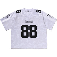 SOLID CAMO MULTI LOGO RELAXED FIT FOOTBALL JERSEY TEE MENS